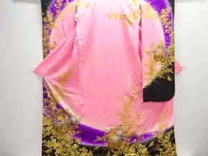 花車模様花嫁衣装掛下(比翼付き)